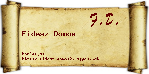 Fidesz Domos névjegykártya
